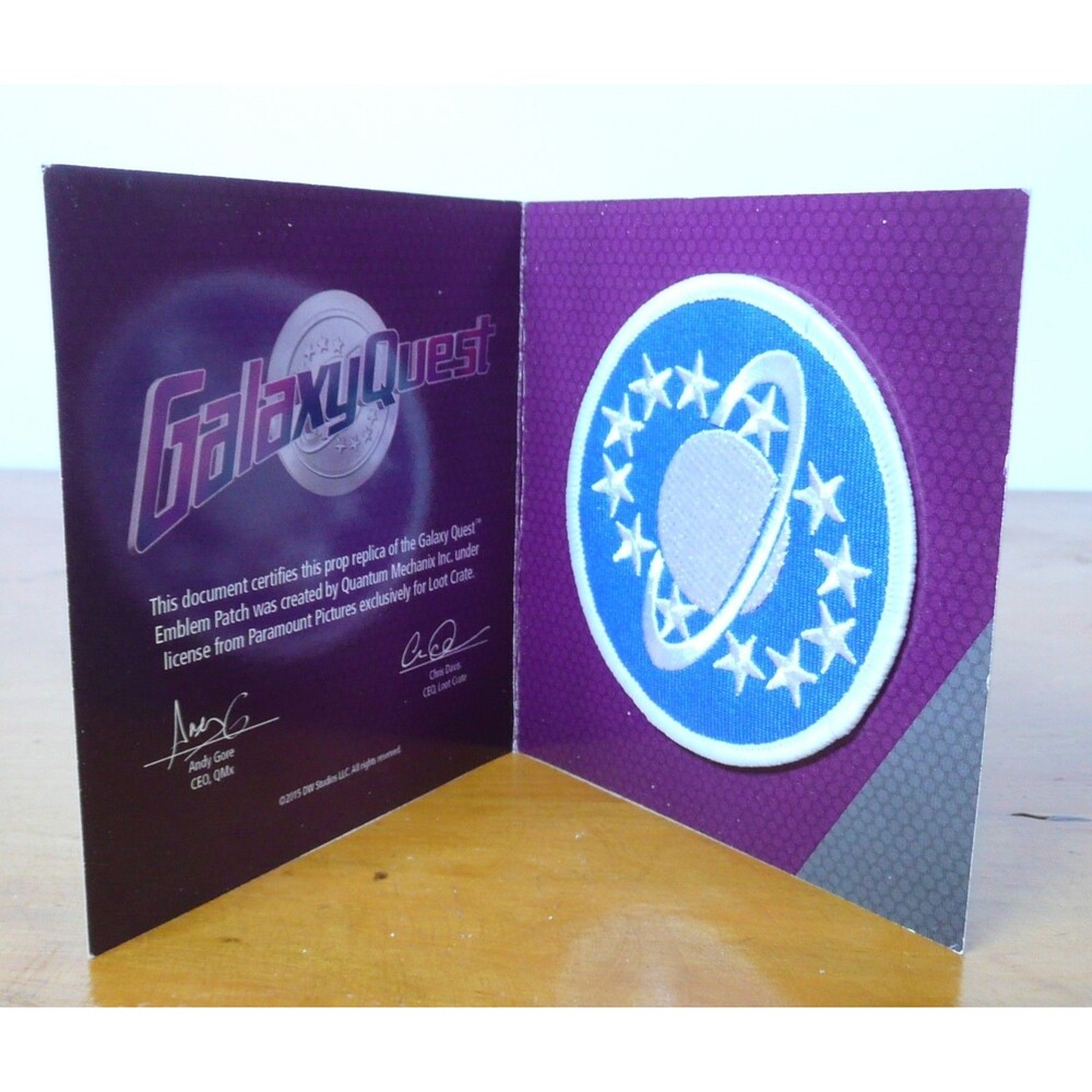 Loot Crate Galaxy Quest Emblem Patch prop replica by QMx from 2015